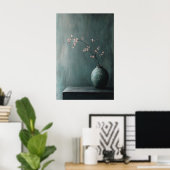 1134 Kracht en kalmte van een bloemenminimalisme - Poster (Thuiskantoor)