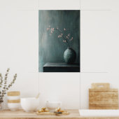 1134 Kracht en kalmte van een bloemenminimalisme - Poster (Keuken)