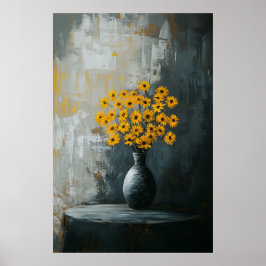 1135 Kracht en kalmte van een bloemenminimalisme - Poster