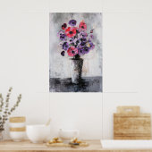 1136 Kracht en kalmte van een bloemenminimalisme - Poster (Keuken)