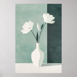 1137 Kracht en kalmte van een bloemenminimalisme - Poster