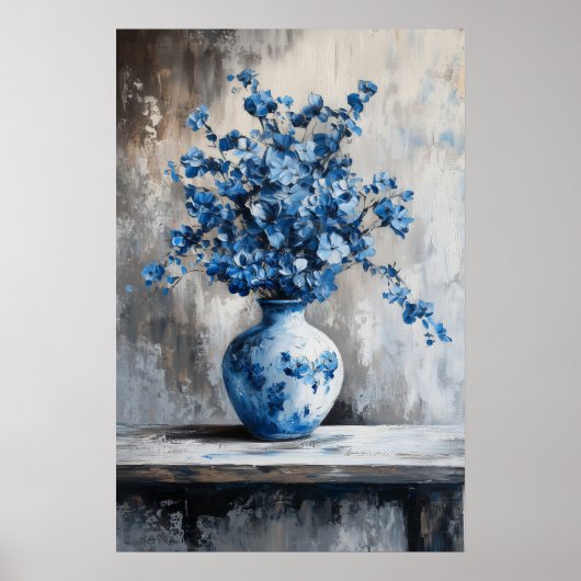 1138 Kracht en kalmte van een bloemenminimalisme - Poster (Voorkant)