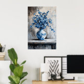 1138 Kracht en kalmte van een bloemenminimalisme - Poster (Thuiskantoor)