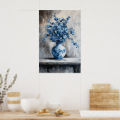 1138 Kracht en kalmte van een bloemenminimalisme - Poster (Keuken)