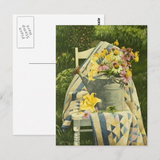 1138 Watering kan in een watje in het Briefkaart v (Voorkant / Achterkant)