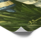 1138 Watering kan op een kanteltje in tuinkunst af Poster (Hoek)