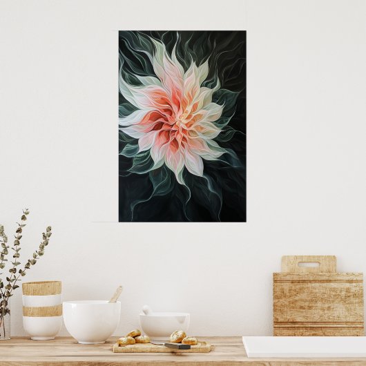 1141 Vuur en water Poster (Keuken)