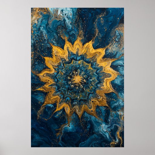 1142 Vuur en water Poster (Voorkant)