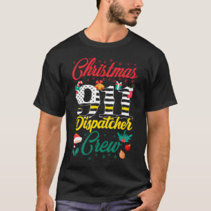 1143 Verzender Dunne Gouden Lijn Kerstmis 911 T-shirt