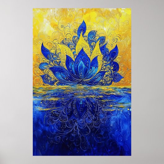 1143 Vuur en water Poster (Voorkant)