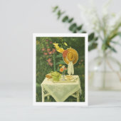 1144 Tea Time in Garden Briefkaart (Staand voorkant)