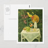 1144 Tea Time in Garden Briefkaart (Voorkant / Achterkant)