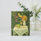 1144 Tea Time in Garden Briefkaart (Staand voorkant)