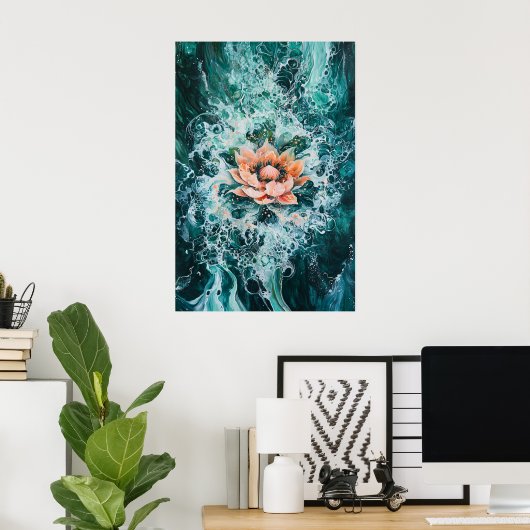 1145 Vuur en water Poster (Thuiskantoor)