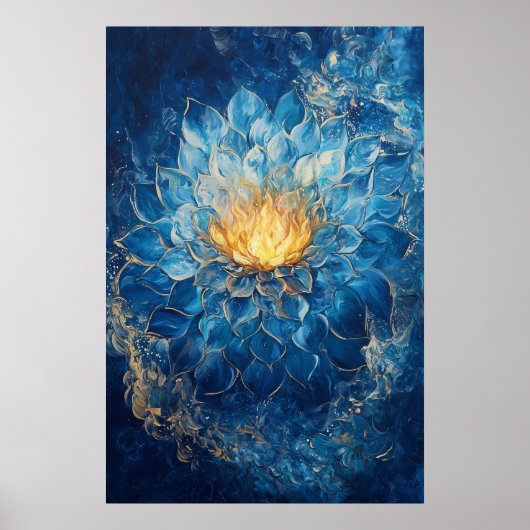 1148 Vuur en water Poster (Voorkant)