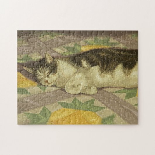 1149 Kat op kanteling Legpuzzel (Horizontaal)
