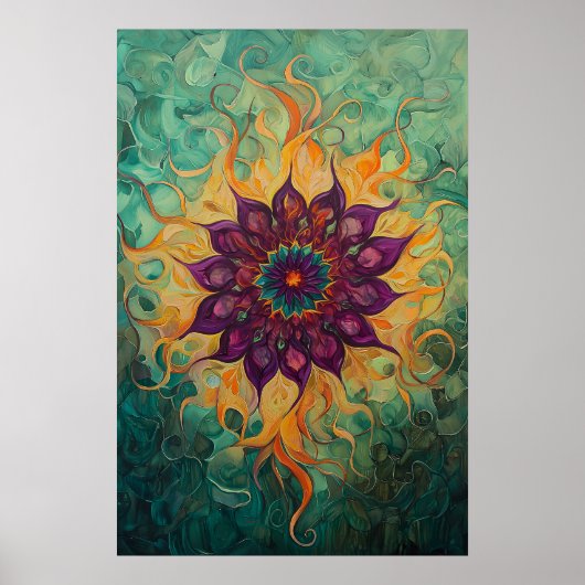 1149 Vuur en water Poster (Voorkant)