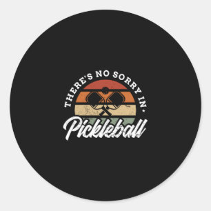 114.Het spijt me niet in Pickleball Ronde Sticker