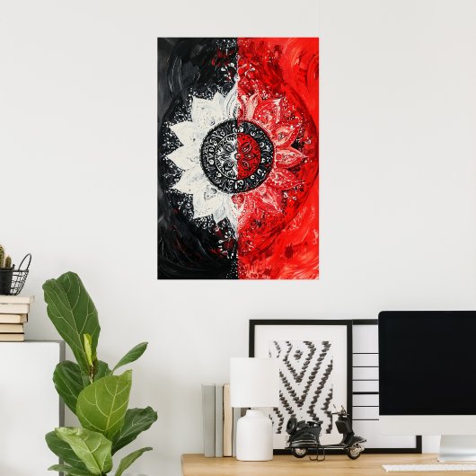 1150 Vuur en water Poster (Thuiskantoor)