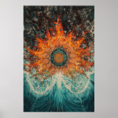 1151 Vuur en water Poster (Voorkant)