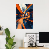 1155 Retro Futurisme Poster (Thuiskantoor)