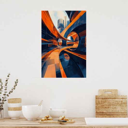 1155 Retro Futurisme Poster (Keuken)