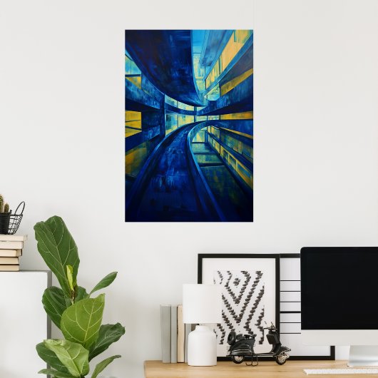 1158 Retro Futurisme Poster (Thuiskantoor)