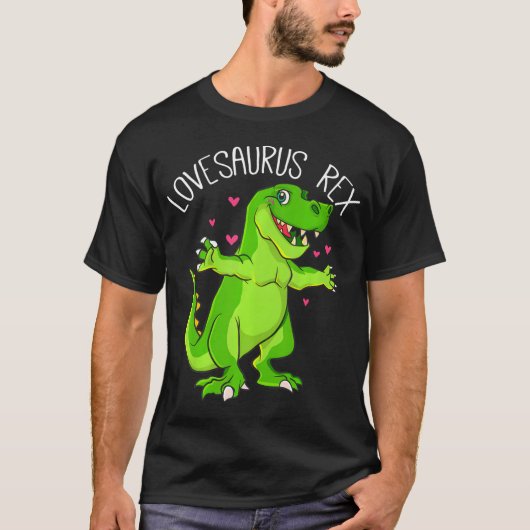 115 Lovesaurus T Rex Valentijnsdag Dinosaurus Jong T-shirt (Voorkant)
