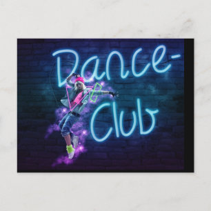 115 NEON DANCE CLUB DIGITAL REALISM GIRL HIPHOP PA BRIEFKAART