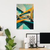 1164 Retro Futurisme Poster (Thuiskantoor)