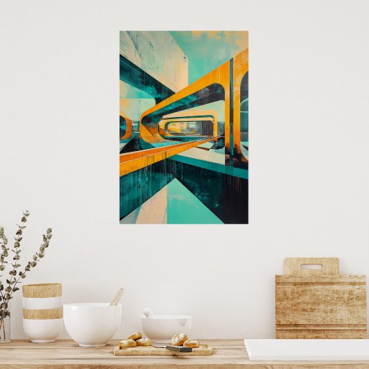 1164 Retro Futurisme Poster (Keuken)