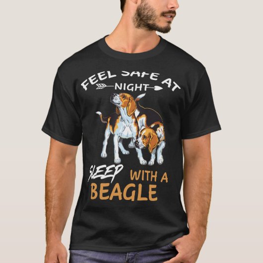 116 Voel je 's nachts veilig met een beagle T-shirt (Voorkant)