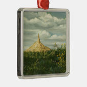 1170 Chimney Rock Landscape Metalen Ornament (Rechts)
