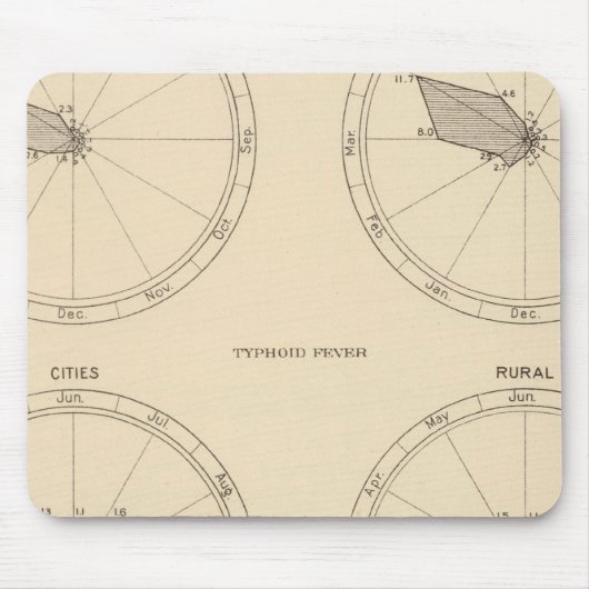 117 Sterfte influenza, tyfus koorts 1900, 1890 Muismat (Voorkant)