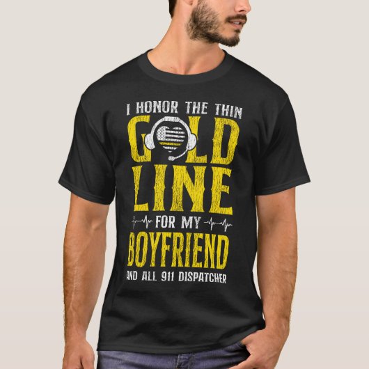 1183 Dispatcher Thin Gold Line I eren de dunne T-shirt (Voorkant)
