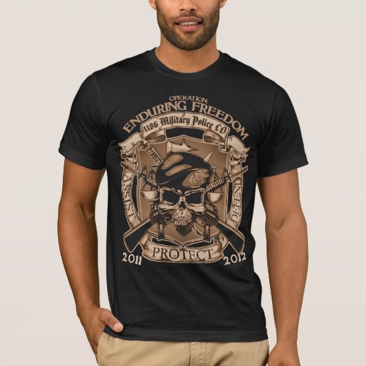 1186 Militaire Politie - Enduring Freedom T-shirt (Voorkant)