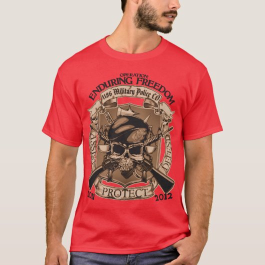1186 Militaire Politie - Enduring Freedom T-shirt (Voorkant)