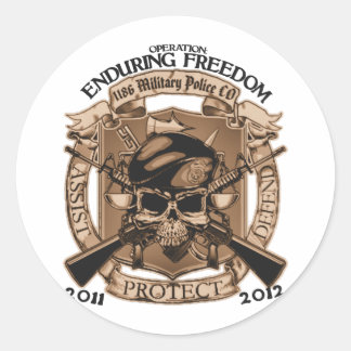 1186 MP Enduring Freedom Ronde Sticker