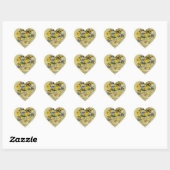 1187 Pansies in Teacup Hart Sticker (Vel)
