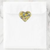 1187 Pansies in Teacup Hart Sticker (Tas)