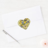 1187 Pansies in Teacup Hart Sticker (Envelop)
