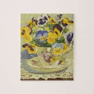 1187 Pansies in Teacup Legpuzzel