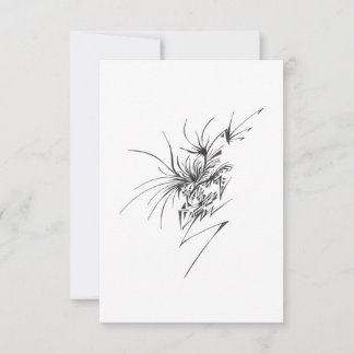118 Black White Abstract Tribal Tattoo Art Bedankkaart