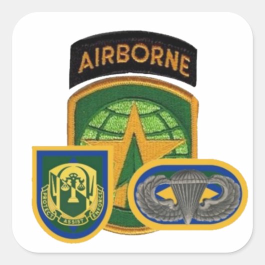 118E STICKERS VAN DE MILITAIRE POLITIEMAATSCHAPPIJ (Voorkant)