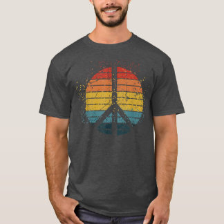 118peace Sign Love 20s 70s Tie Dye Hippie Halowee T-shirt