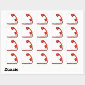 118Rood Rhône _gerasterd Vierkante Sticker (Vel)