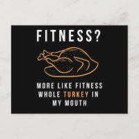 119.Funny Thanksgiving t Shirt Fitness Turkey in M