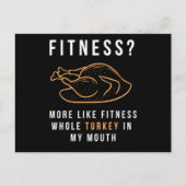 119.Funny Thanksgiving t Shirt Fitness Turkey in M Uitnodiging Briefkaart (Voorkant)