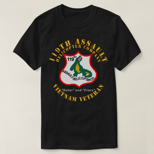 119th Assault Helikopter Company Gator en Crocs X T-shirt (Design voorkant)