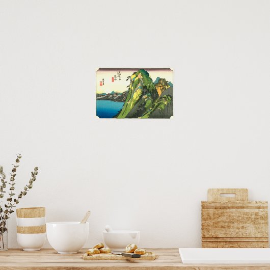 11. 箱根宿, 広重 POSTER (Keuken)